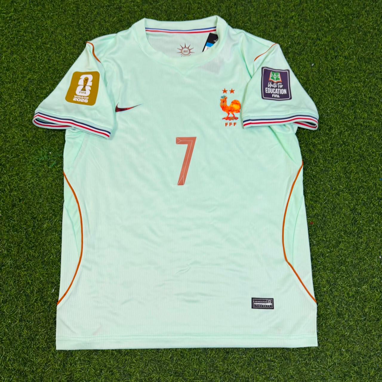 Ousmane Dembélé #7 France 2026 World Cup Kids Away Football Jersey
