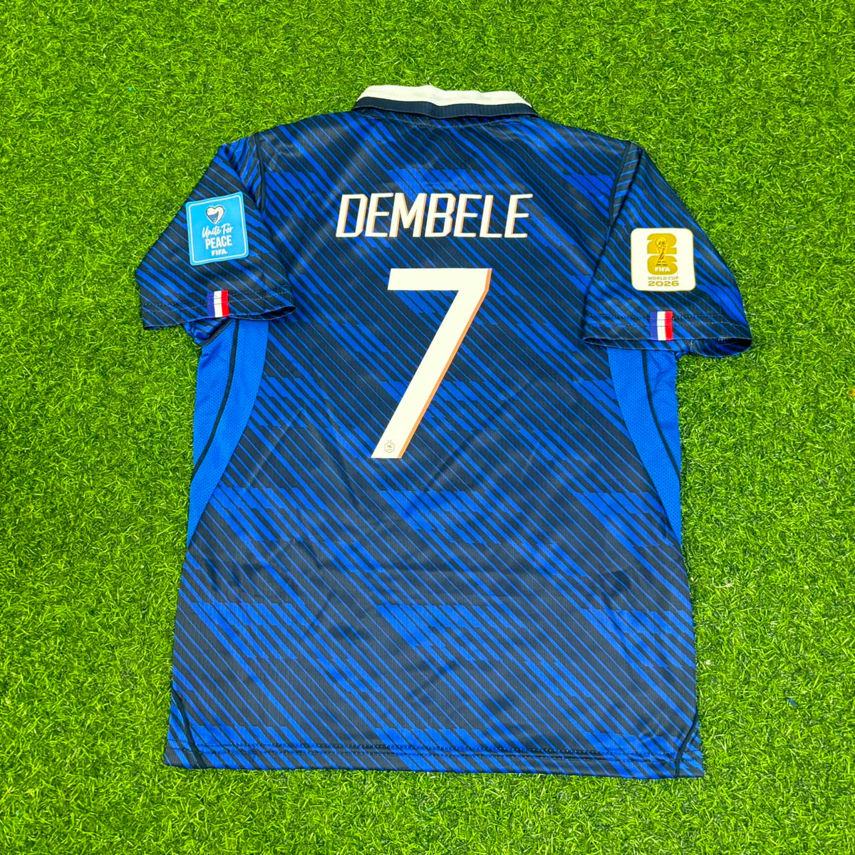 Ousmane Dembélé #7 Frankreich Heim-Fußballtrikot zur Weltmeisterschaft 2026, Blau