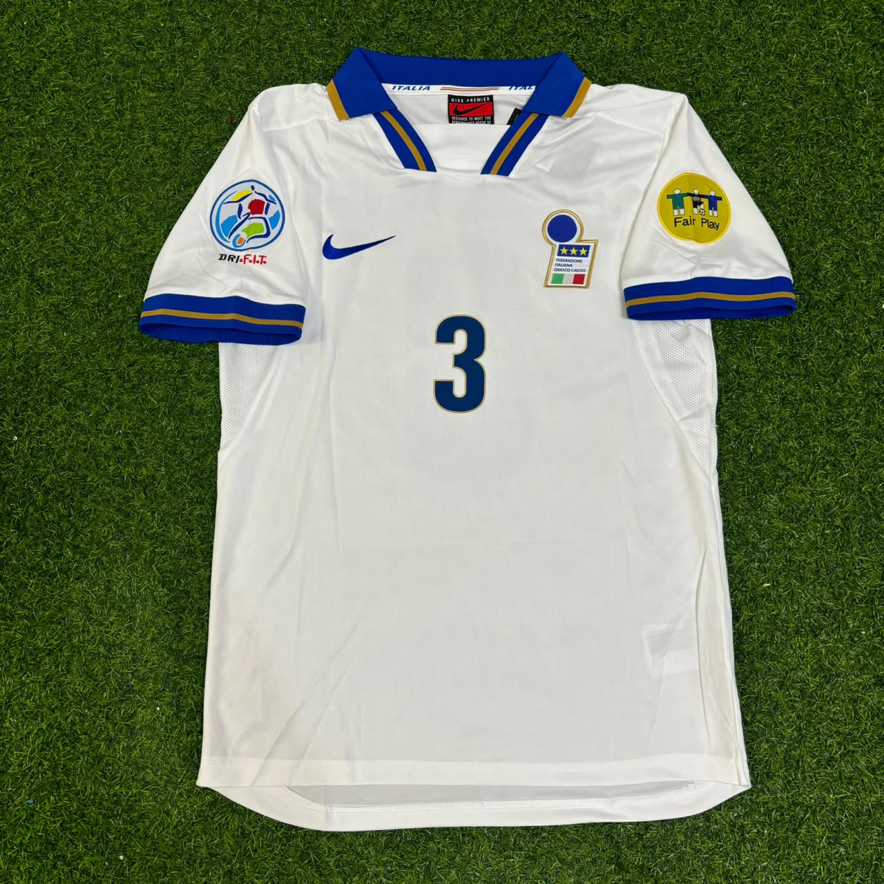 Paolo Maldini Italy EURO 1996 White Retro Jersey