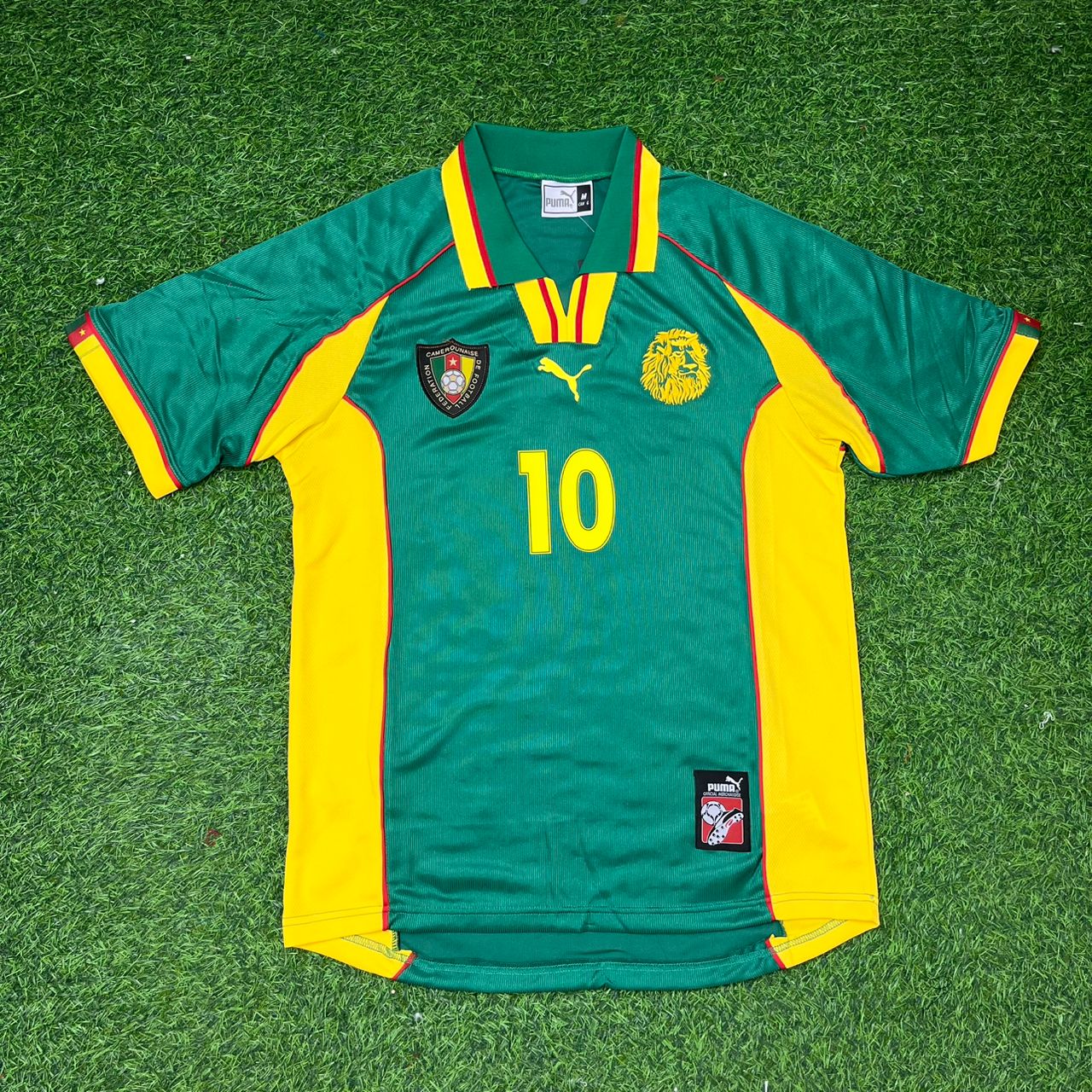 Patrick Mboma Cameroon Retro Football Jersey