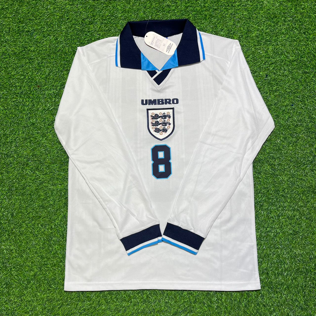 Paul Gascoigne England 1996 Long Sleeve Retro Football Jersey