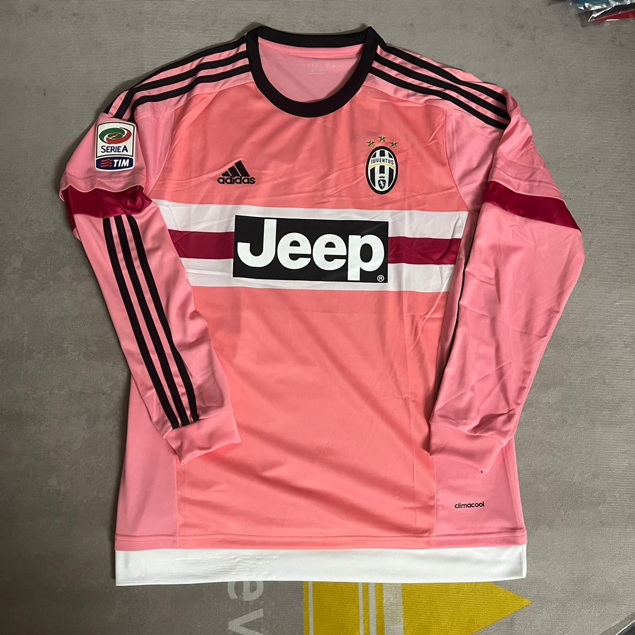 Leonardo Bonucci #19 Juventus Retro 2015-2016 Pink Jersey Trikot Soccer Shirt