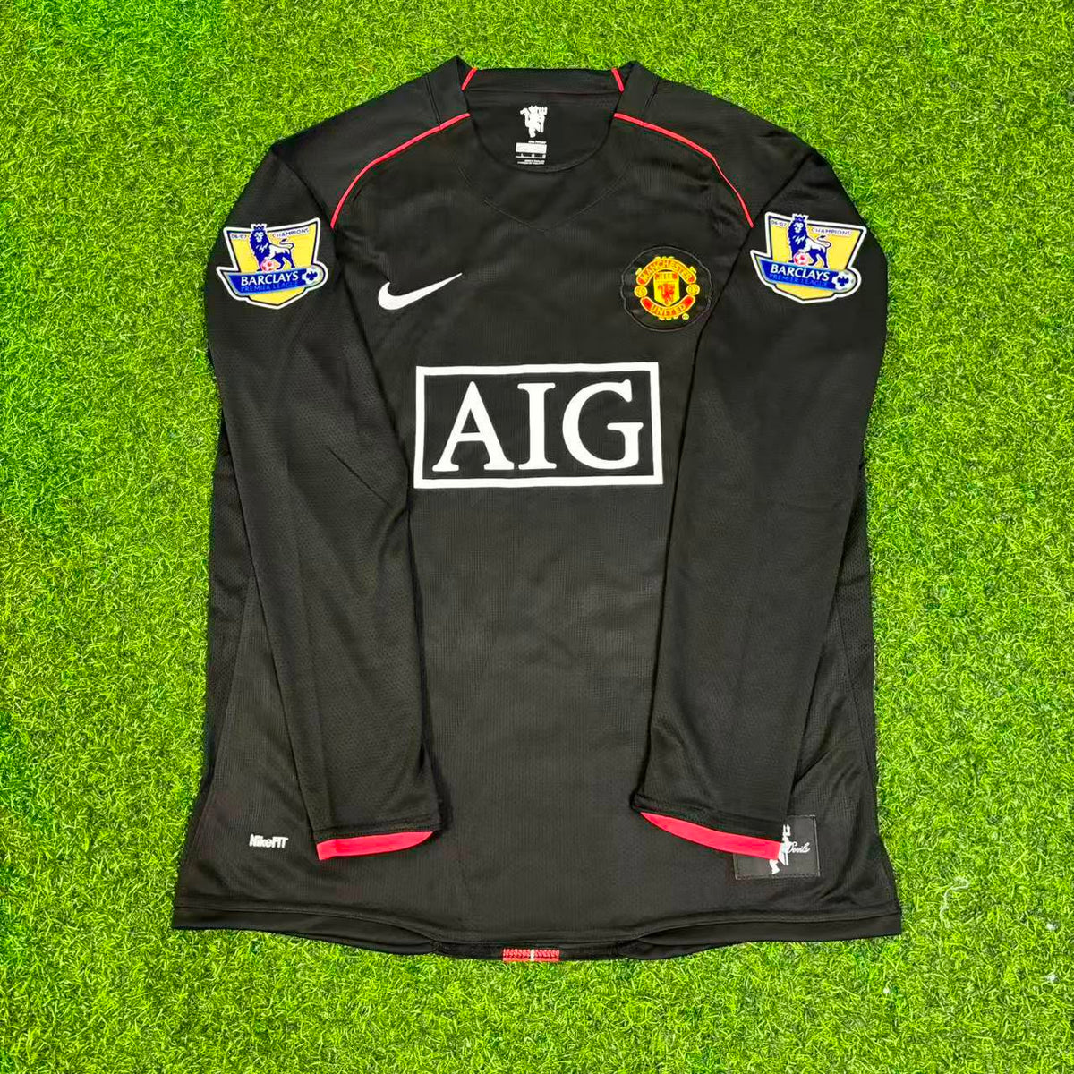 Paul Scholes 2007-2008 Manchester United Black Retro Jersey Trikot Camiseta Maillot
