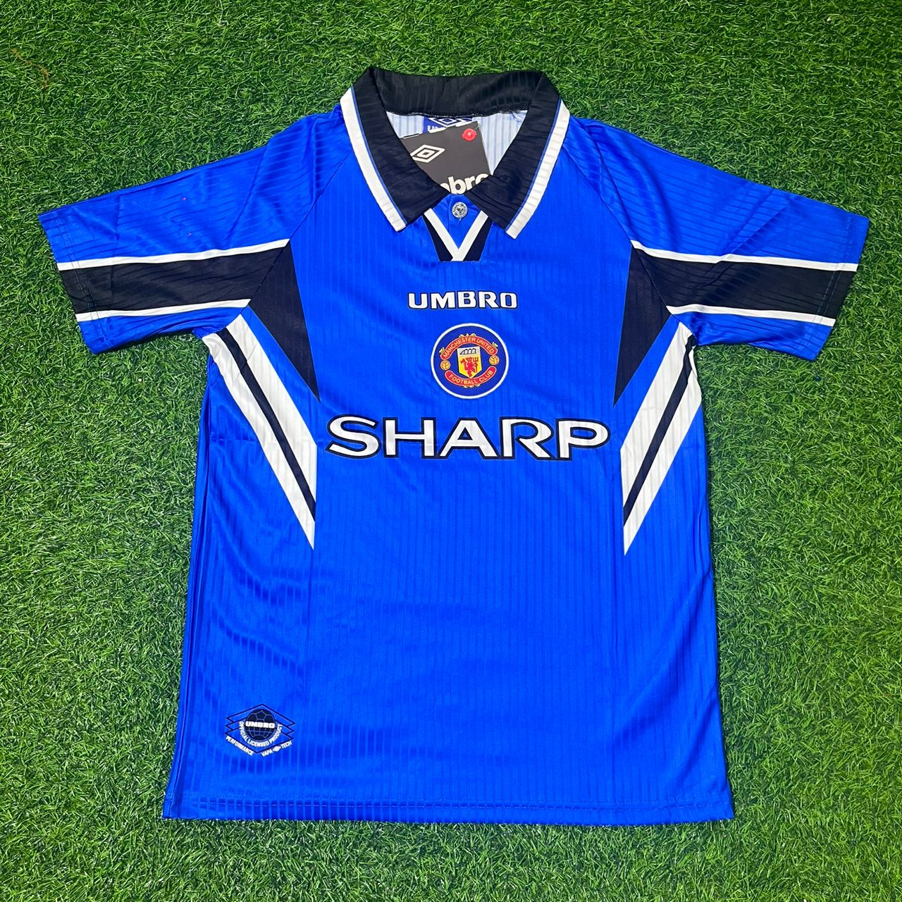 Andy Cole Manchester United 1996/1997 Blue Retro Football Jersey