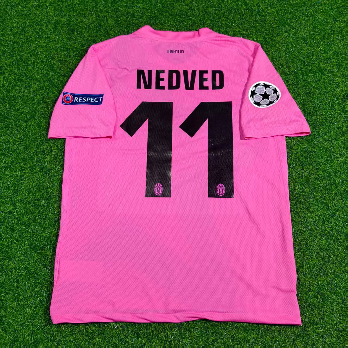 Pavel Nedved Juventus Pink Retro Football Jersey