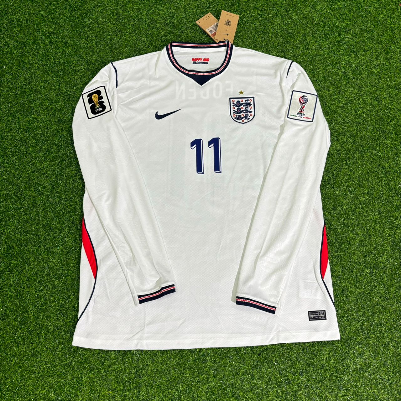 Phil Foden 11- England 2026 World Cup Long Sleeve Kit Jersey Trikot Maillot