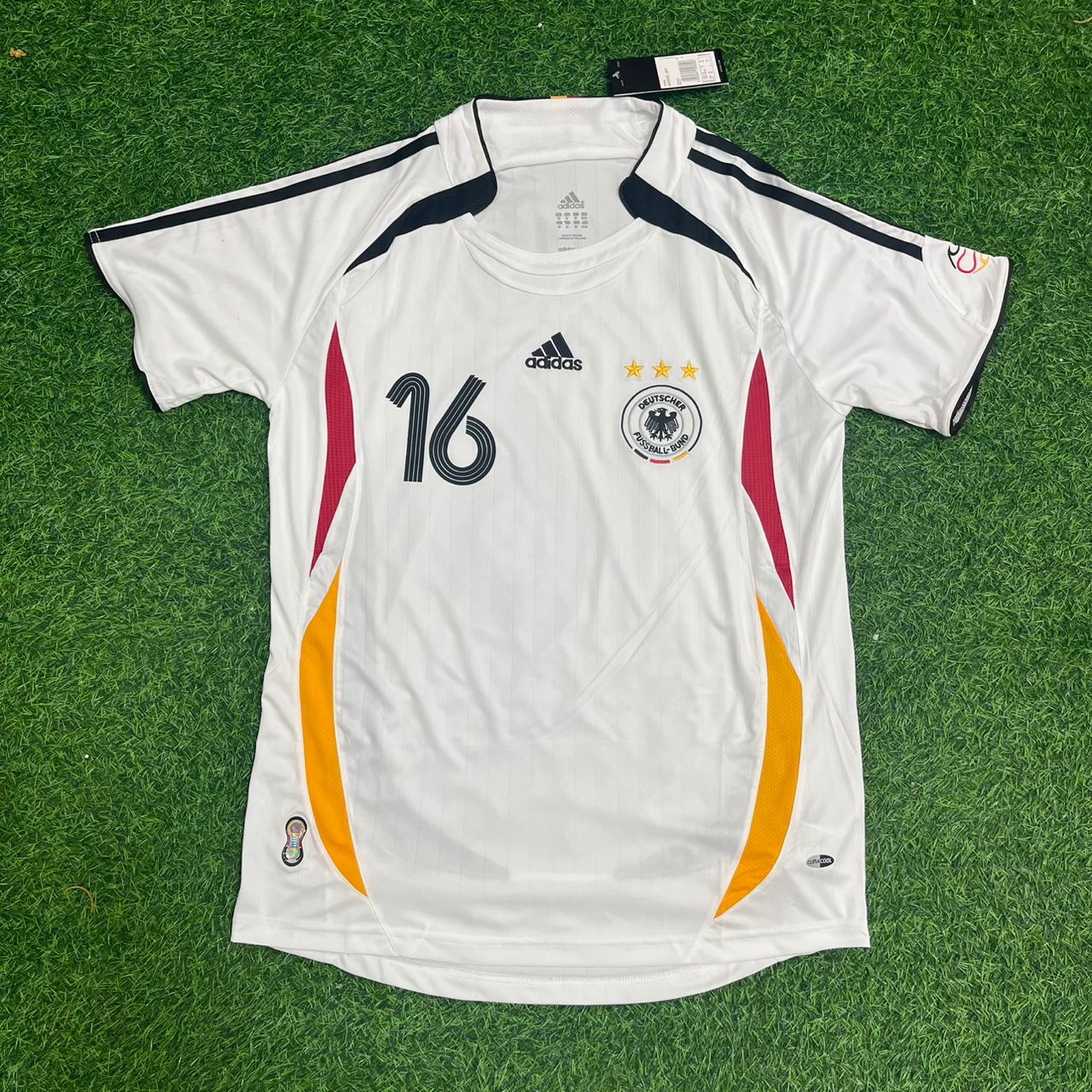 Philipp Lahm Germany Deutschland 2006 World Cup White Retro Soccer Jersey Trikot Maillot Maglia