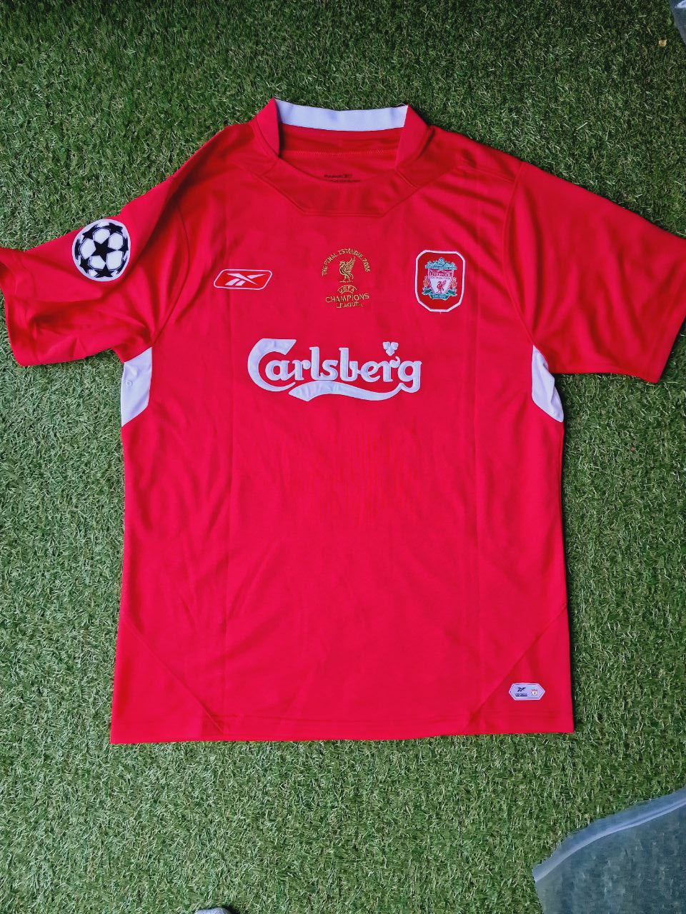 Xabi Alonso 14 – Liverpool 2005 Champions League Final Red Retro Jersey Trikot Soccer Shirt