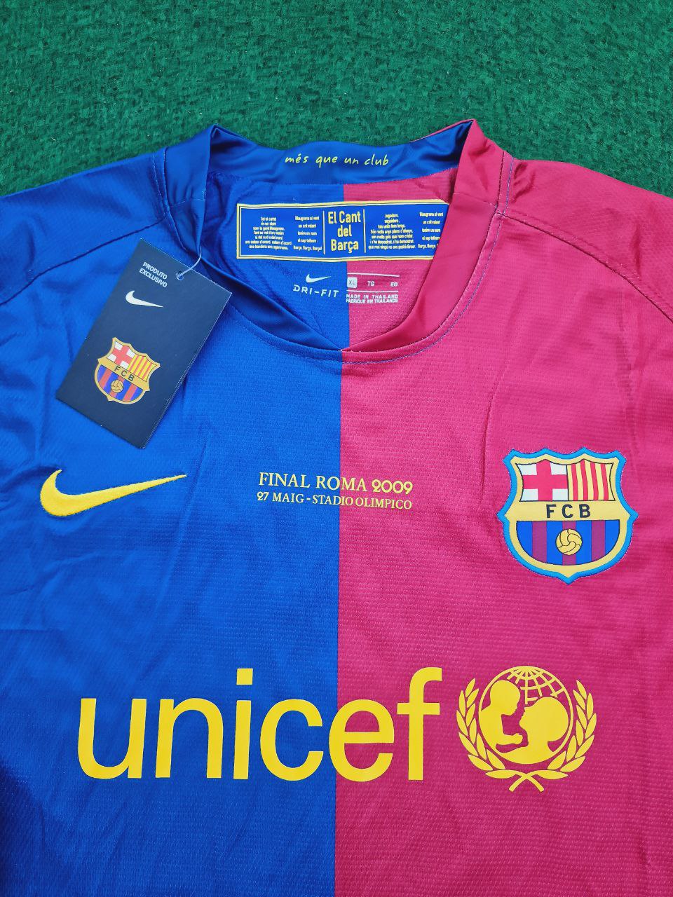 Retro-Trikot von Lionel Messi aus dem Champions-League-Finale von Rom 2009 in Barcelona!
