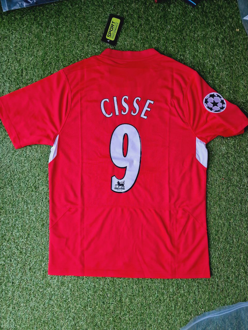 Djibril Cissé 9 – Liverpool 2005 Champions League Final Red Retro Jersey Trikot