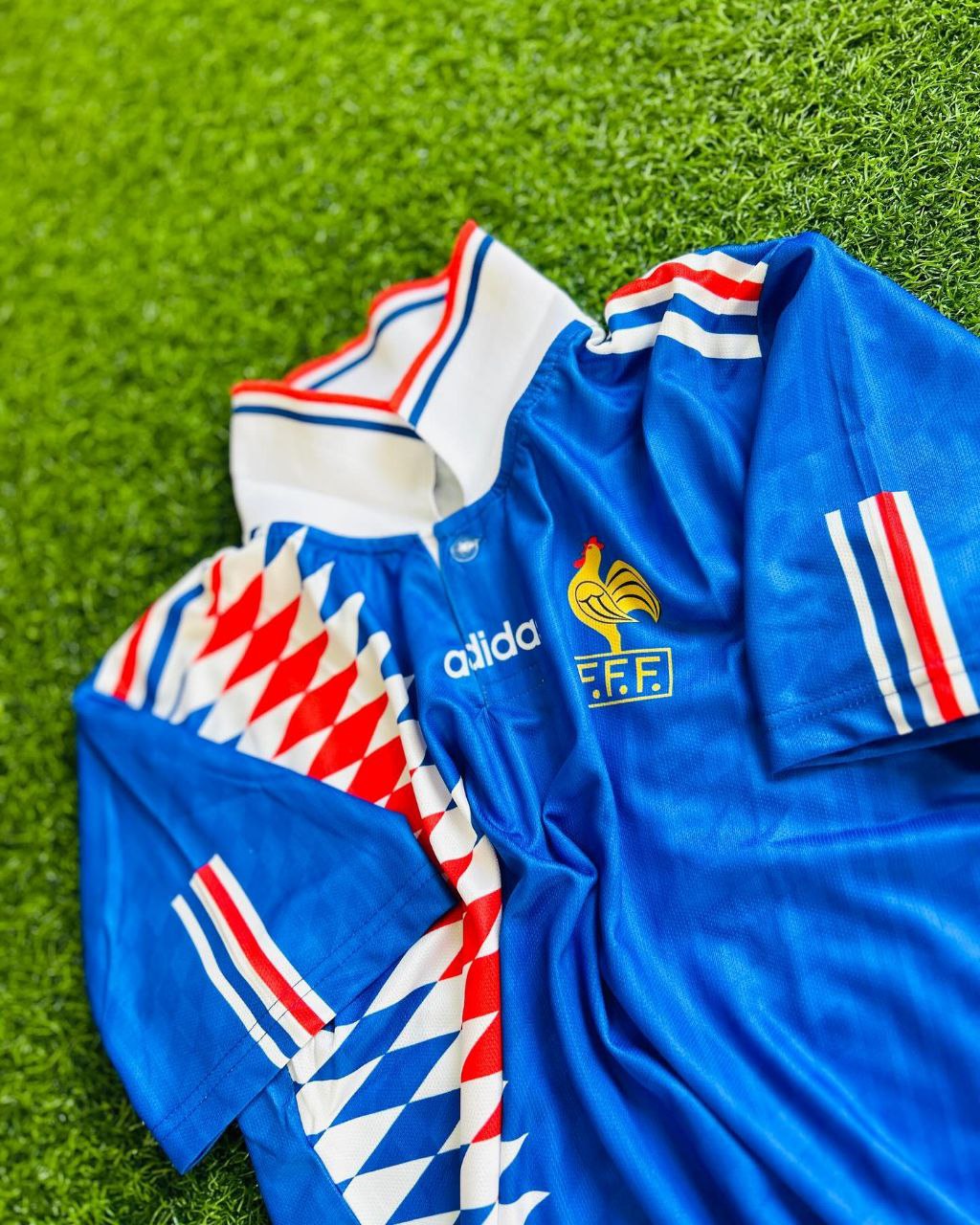 Zinédine Zidane France 1994 World Cup Blue Retro Jersey Maillot