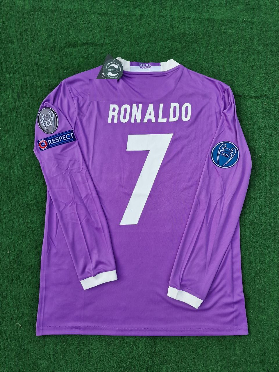 Cristiano Ronaldo 7 - Real Final CL Long Sleeve Jersey Trikot Maillot Soccer Shirt