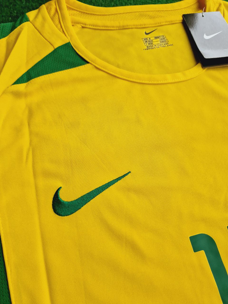 Kaká Leite Brazil 2002 World Cup Retro Football Jersey Soccer Shirt