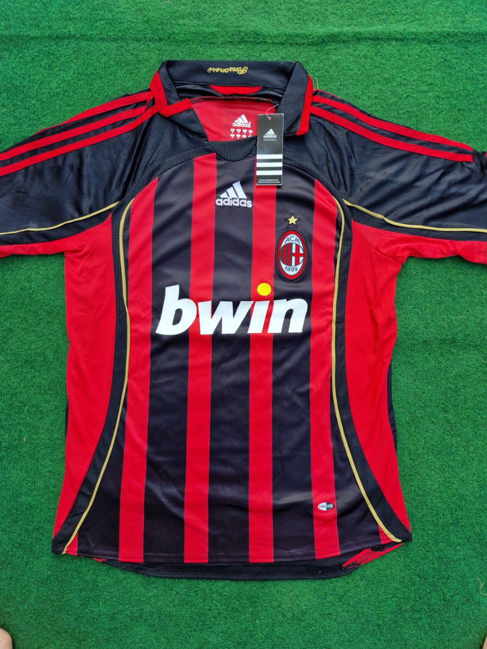Clarence Seedorf 10 – AC Milan 2008-2009 Home Gold Printing Retro Kit Jersey – | Trikot | Maillot