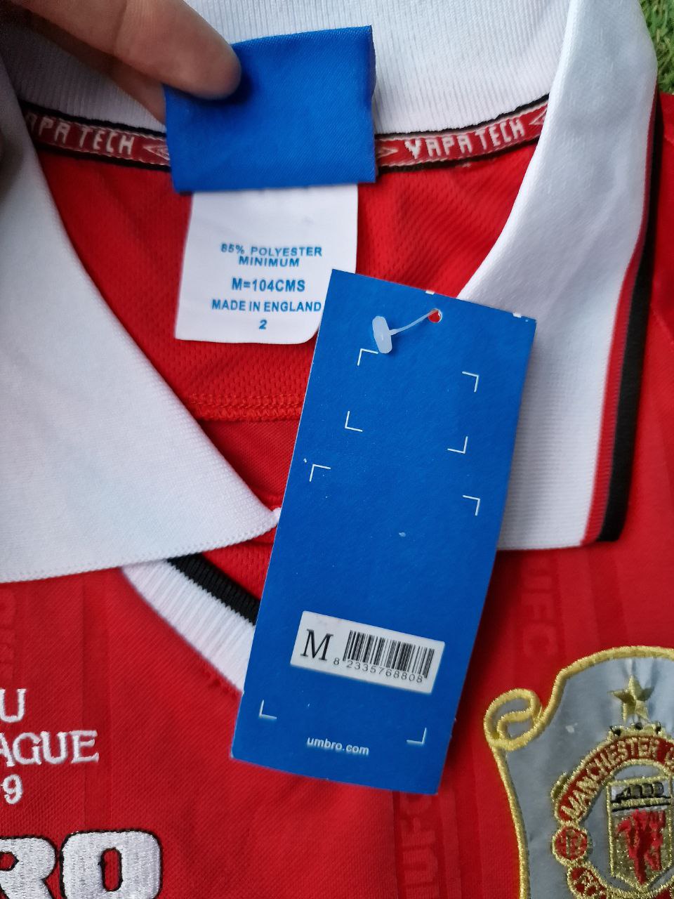 David Beckham Manchester United 1999 Champions League Final Retro Football Jersey Kit