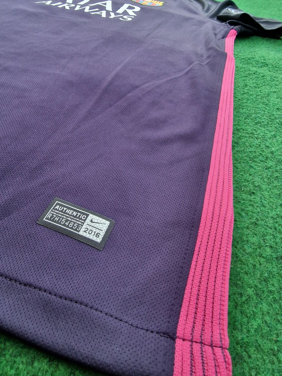 Luis Suarez Barcelona 2014/15 Retro Black Pink Jersey Maillot Trikot Maglia