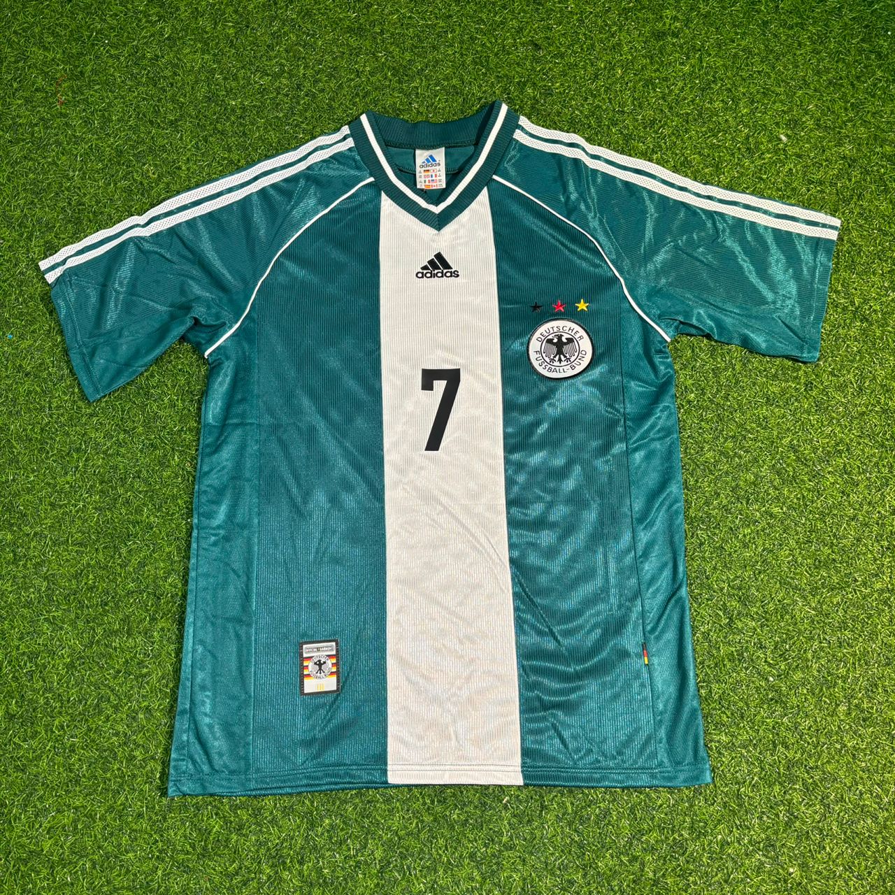 Pierre Littbarski #7 Deutschland Auswärts Retro Fußballtrikot Grün