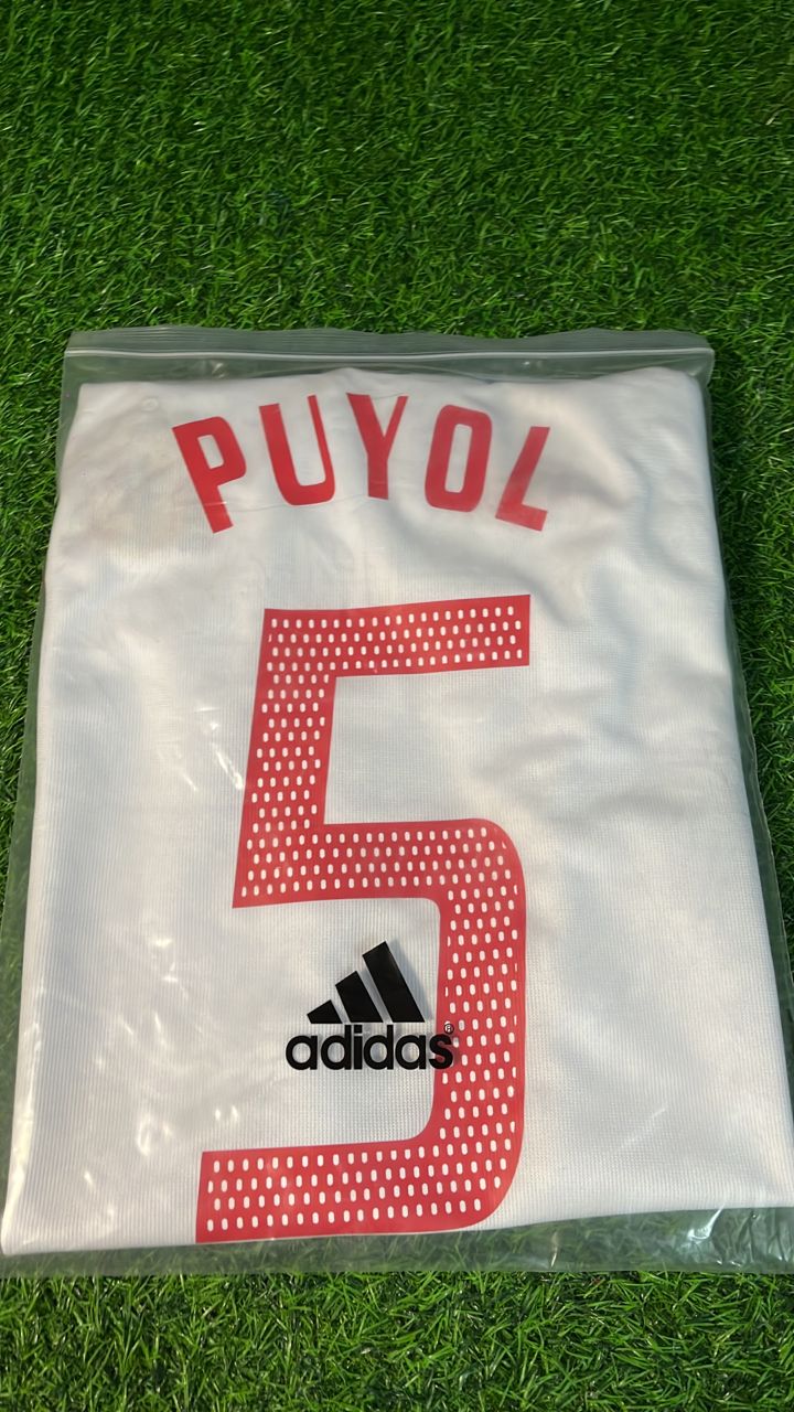 Carles Puyol 02-03 Spain White Retro Jersey