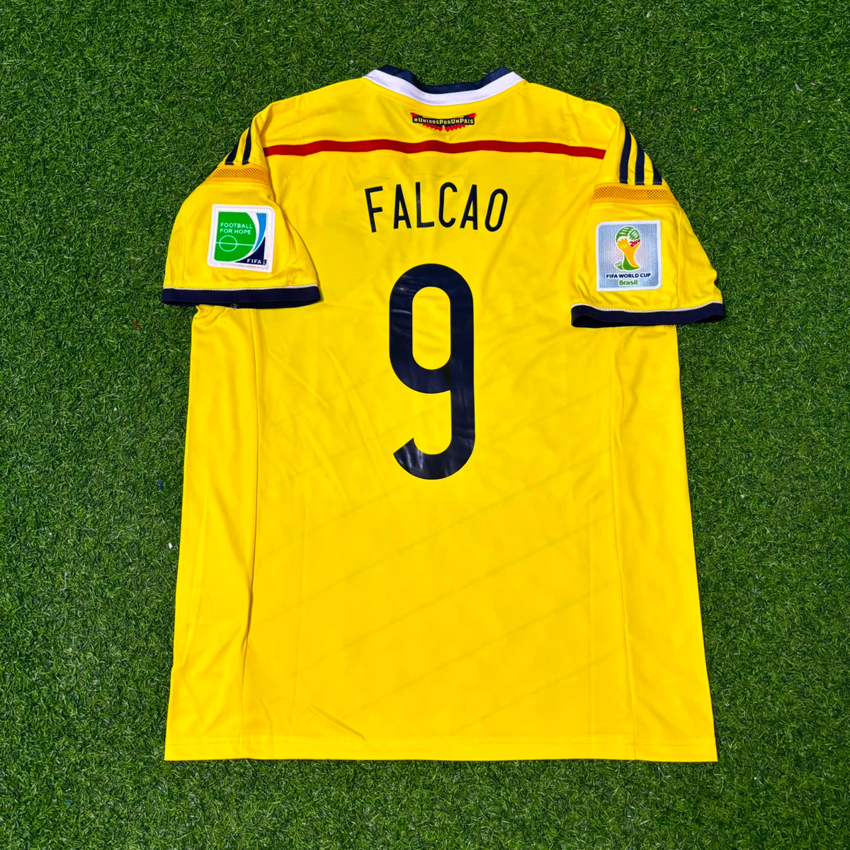 Radamel Falcao Colombia 2014 Brazil World Cup Blue Retro Jersey Trikot Maillot