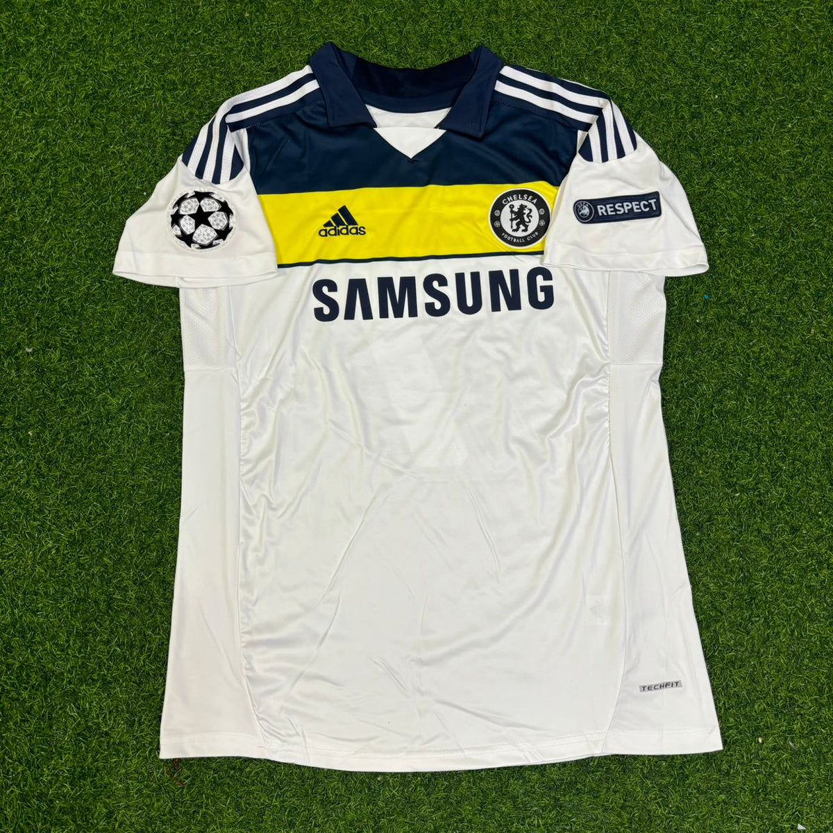 Ramires #7 Chelsea 2011 2012 Champions League White Yellow Retro Jersey Trikot