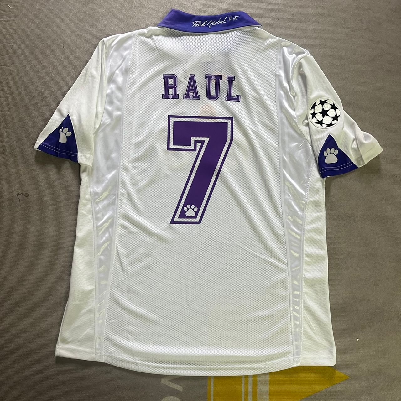 Raul Gonzalez Blanco Real 1998-1999 Season Retro Vintage Jersey Soccer Shirt