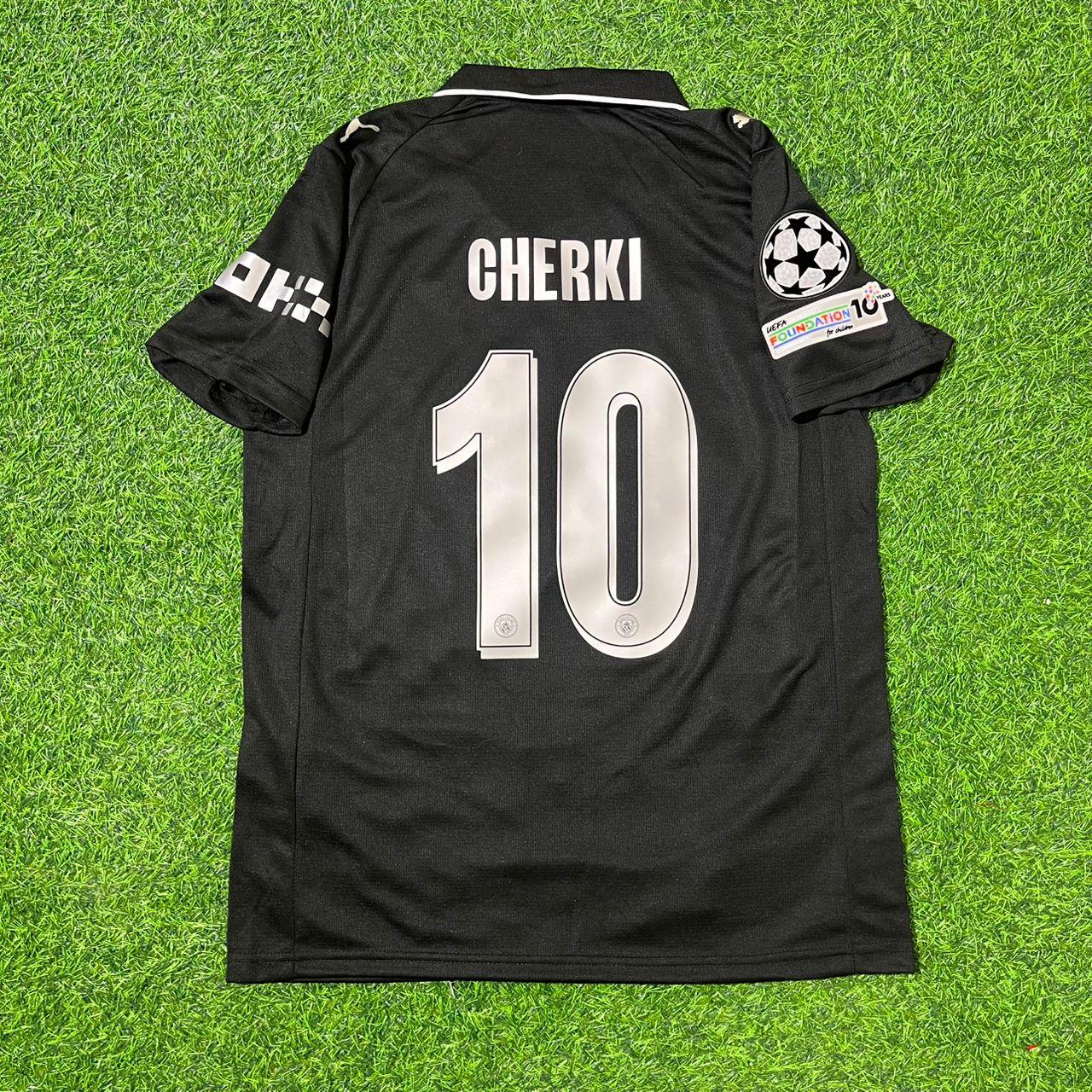 Rayan Cherki 10 Manchester City Black New Season 2026 Champions League Patch Football Jersey