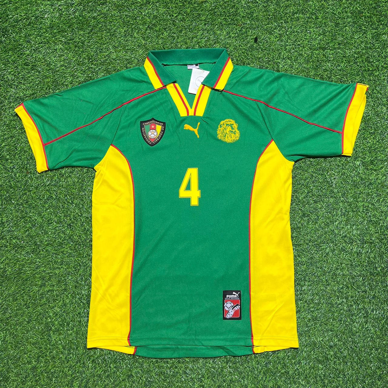 Rigobert Song Cameroon 1998 World Cup Retro Football Jersey