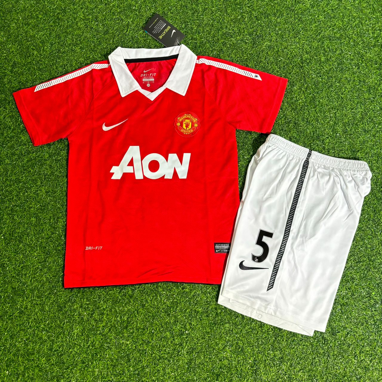 Rio Ferdinand Manchester United 2010/2011 Retro Kids Home Football Jersey