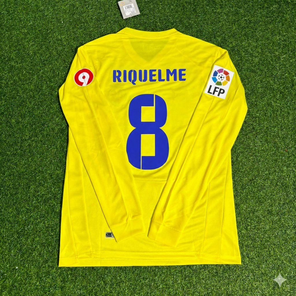 Juan Roman Riquelme 8 Villarreal CF 2008/2009 Long Sleeve Retro Football Jersey