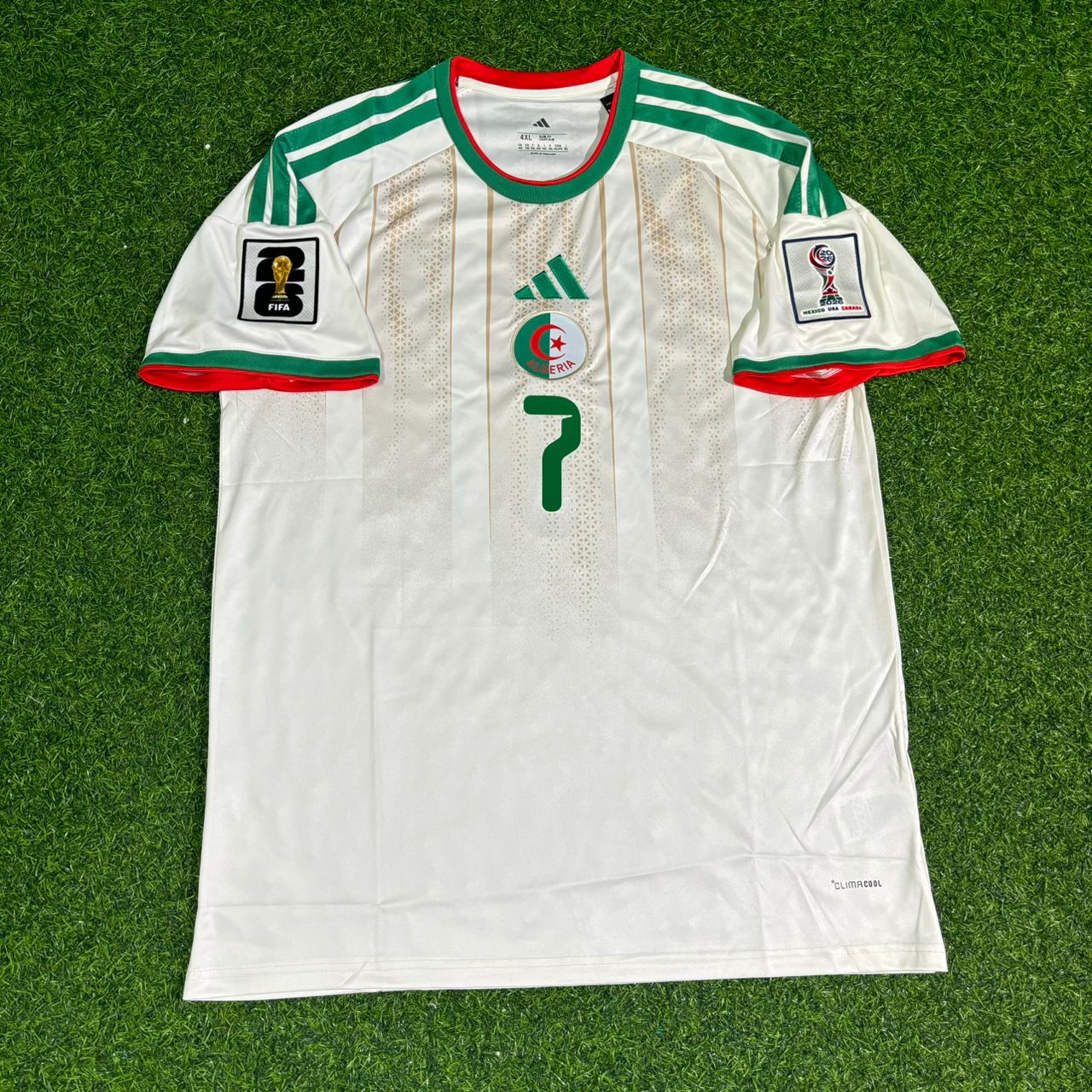 Riyad Mahrez Algeria 2026 World Cup White Football Jersey