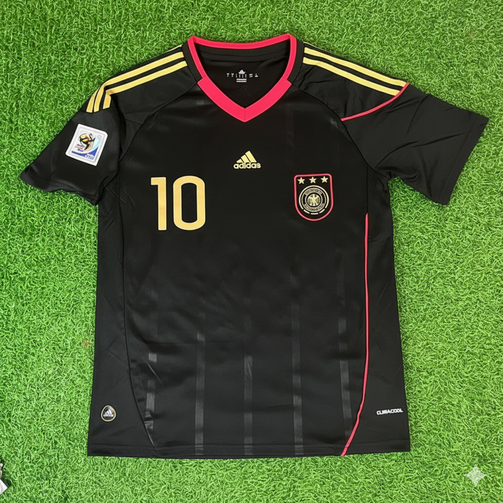 Lukas Podolski - Germany Deutschland 2010 World Cup Black Jersey Trikot
