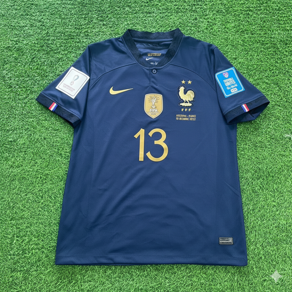 N'Golo Kante France 2022 World Cup Final Retro Jersey Maillot Trikot Soccer Shirt