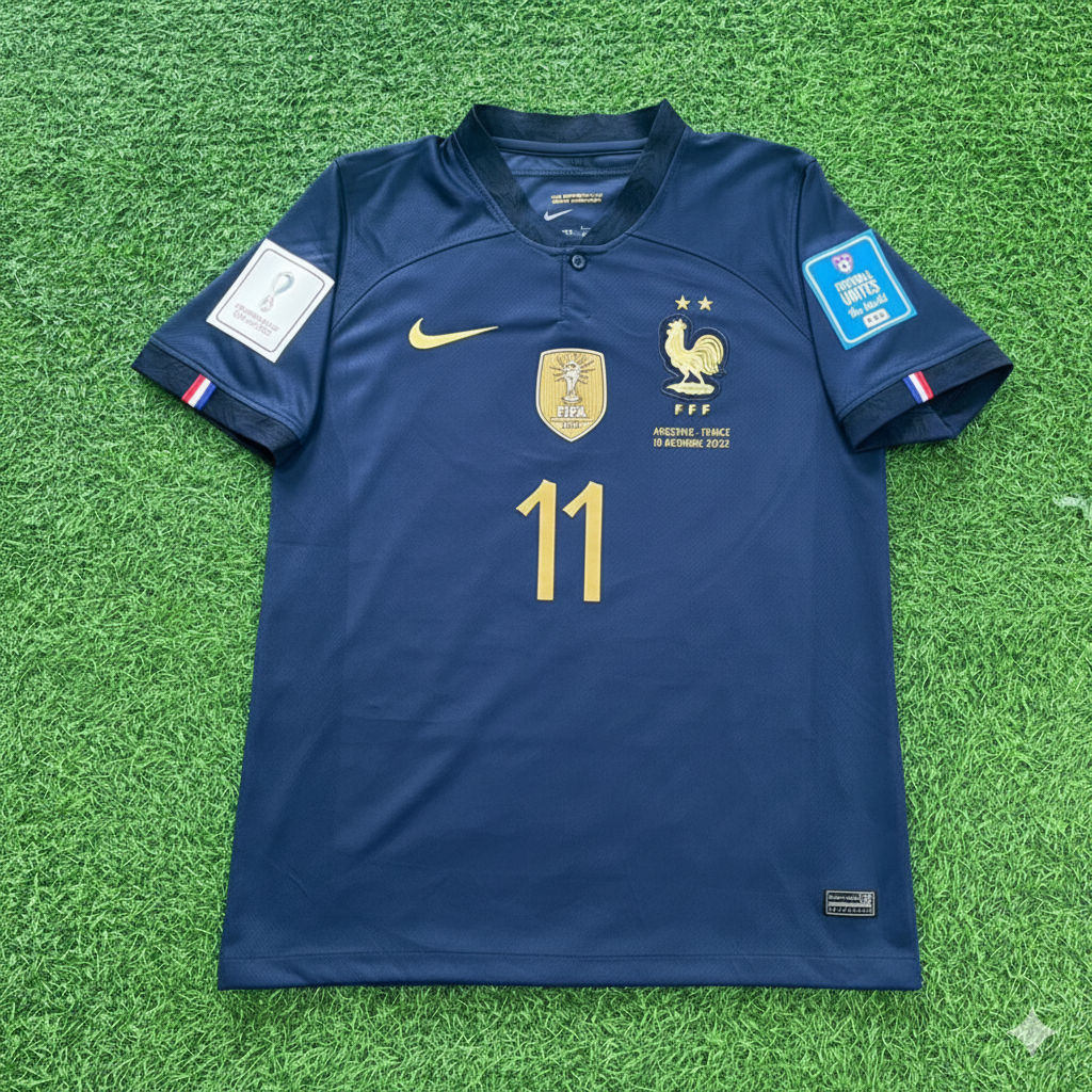 Kingsley Coman France 2022 World Cup Final Retro Jersey Maillot Trikot Soccer Shirt