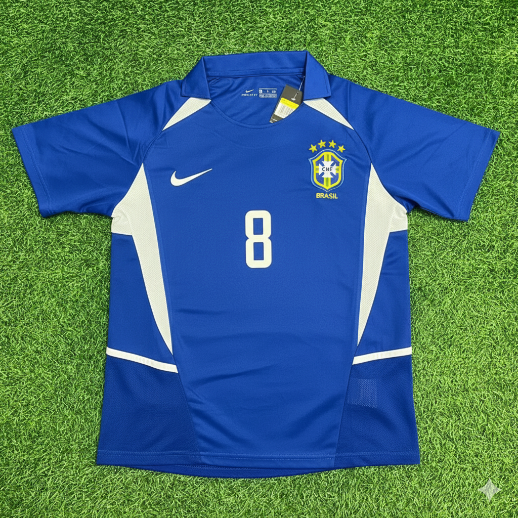 Maillot de football rétro Gilberto Silva Brésil Coupe du monde 2002