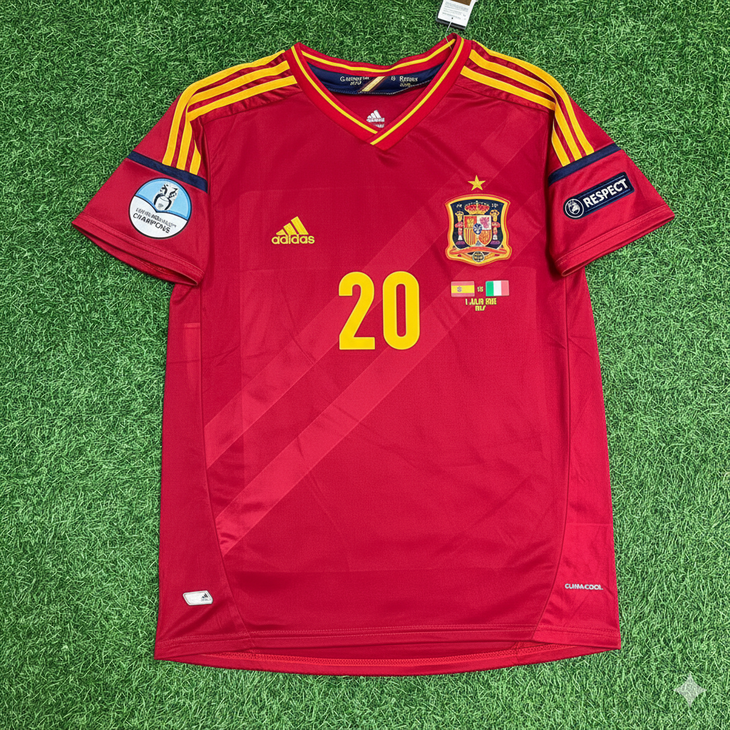 Santi Cazorla Spain EURO 2012 Final Retro Football Jersey Kit