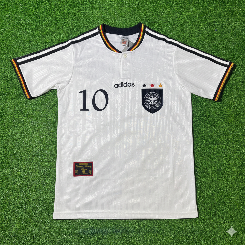 Thomas Häẞler Deutschland EM 1996 Finale Heim Retro Fußballtrikot Set