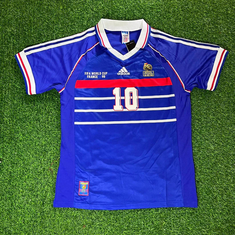 Kylian Mbappe France 1998 World Cup Retro Football Jersey Maillot Trikot Soccer Shirt