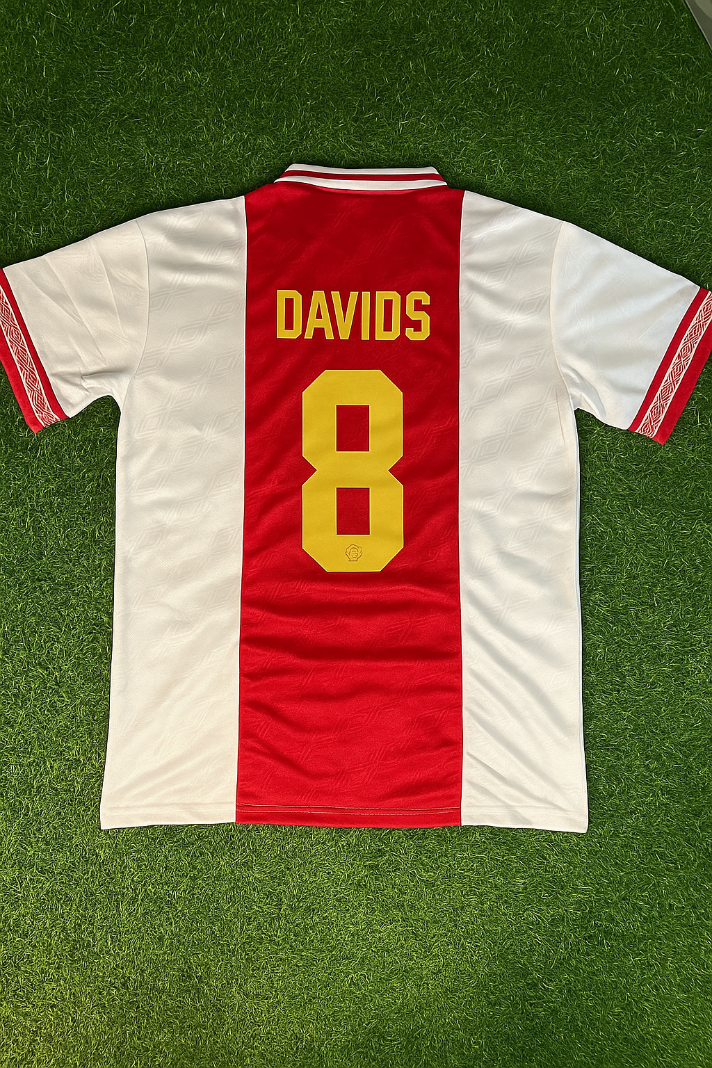 Edgar Davids Ajax Retro Golden Printing Jersey Trikot Soccer Shirt