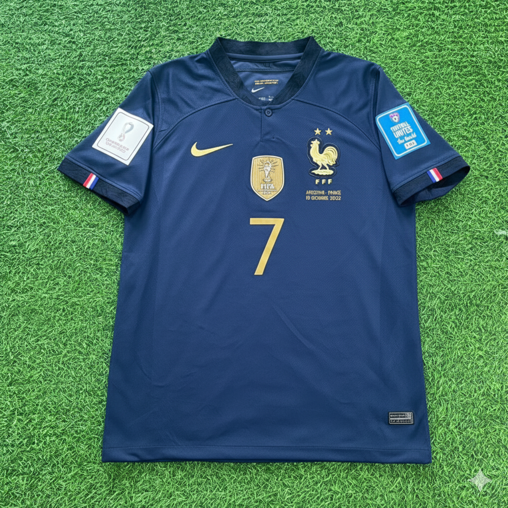 Antoine Griezmann France 2022 World Cup Final Retro Jersey Maillot Trikot Soccer Shirt