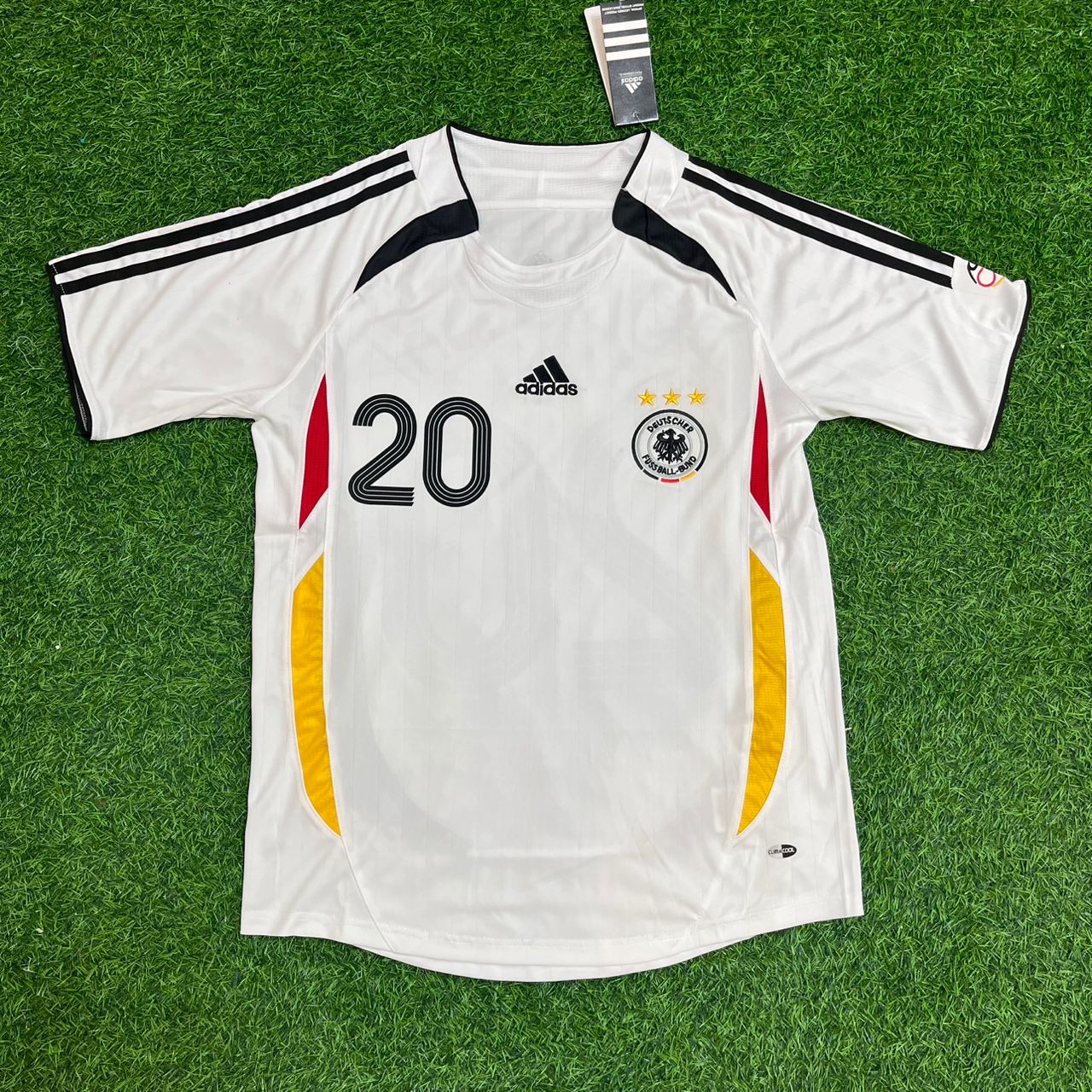 Lukas Podolski Germany Deutschland 2006 World Cup White Retro Soccer Jersey Trikot Maillot Soccer Shirt