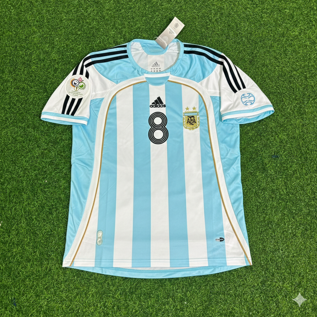 Javier Mascherano Argentina 2006 World Cup Retro Soccer Jersey Maillot Trikot