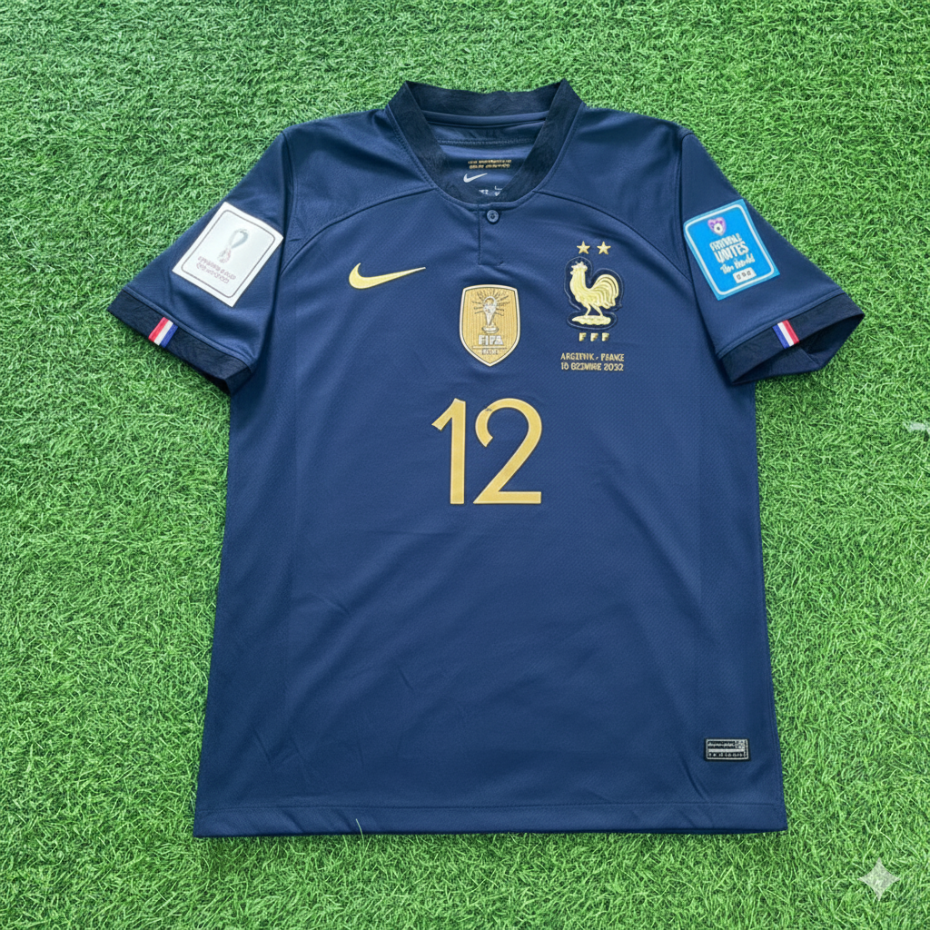 Randal Kolo Muani France 2022 World Cup Final Retro Jersey Maillot Trikot Soccer Shirt