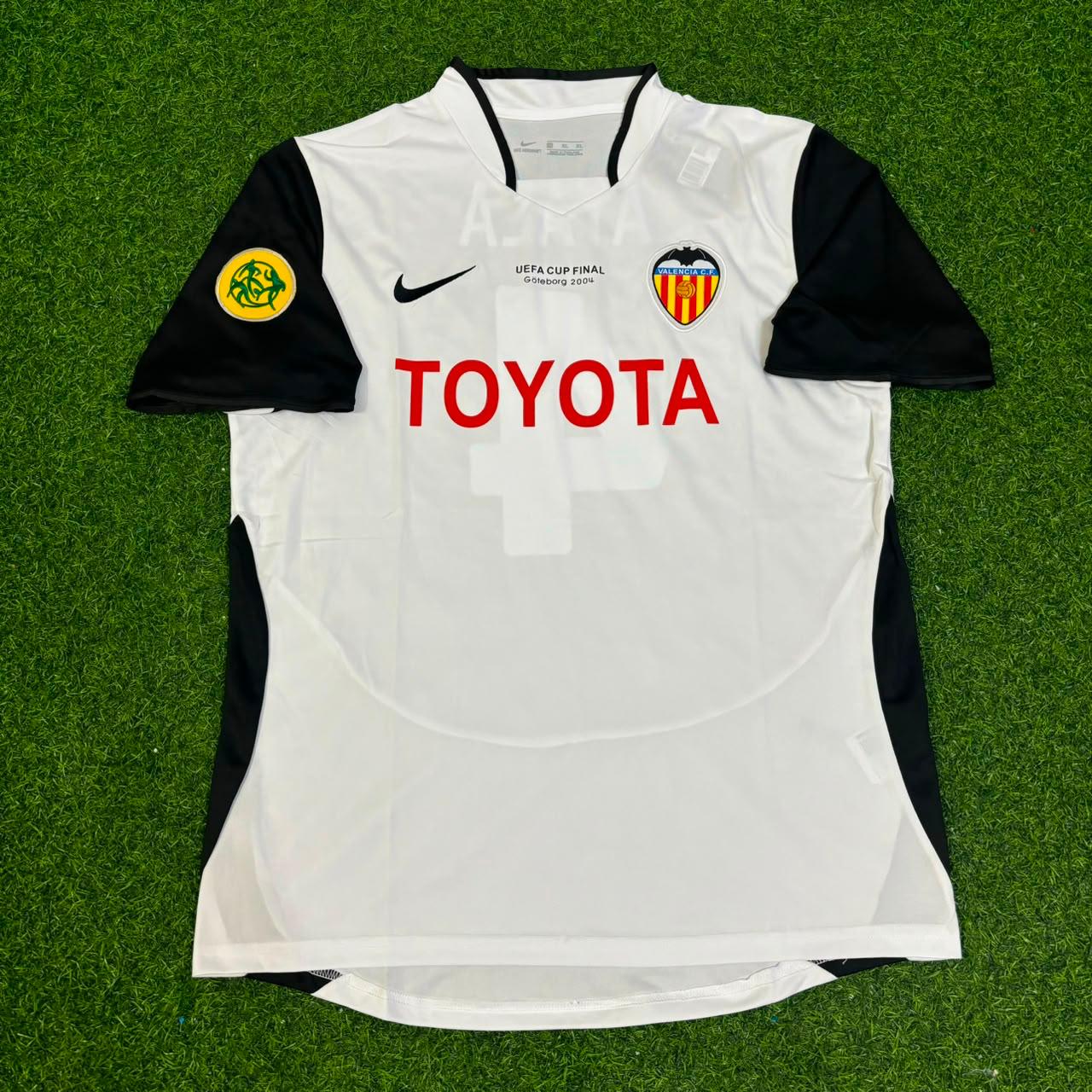 Roberto Ayala Valencia 2004 UEFA Final Retro Jersey Camiseta Soccer Shirt