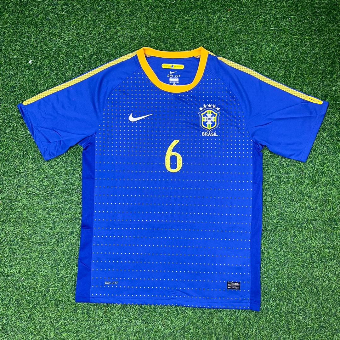 Roberto Carlos Brazil World Cup Retro Blue Jersey Trikot