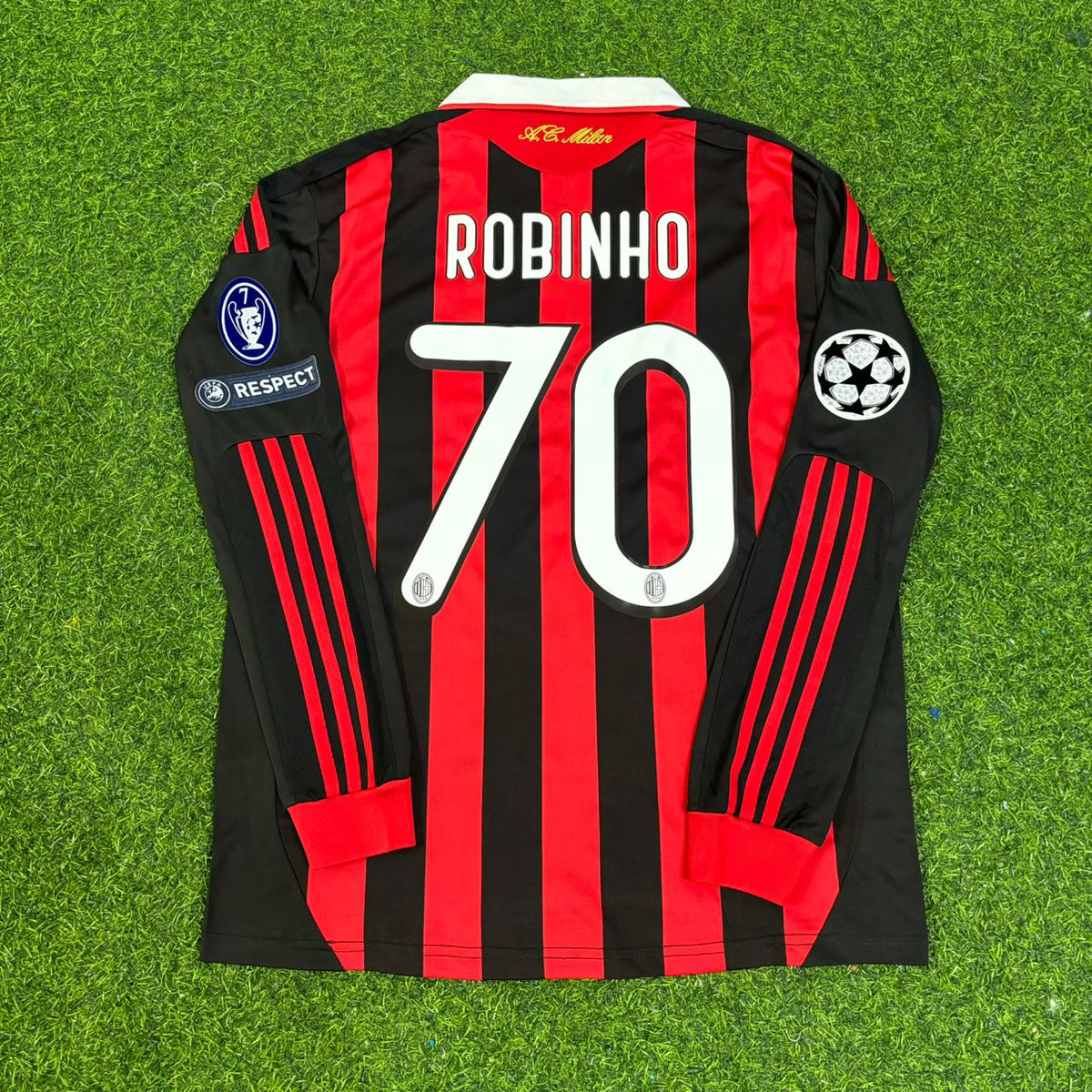 Robinho Milan 2009-2011 Long Sleeve Retro Football Jersey