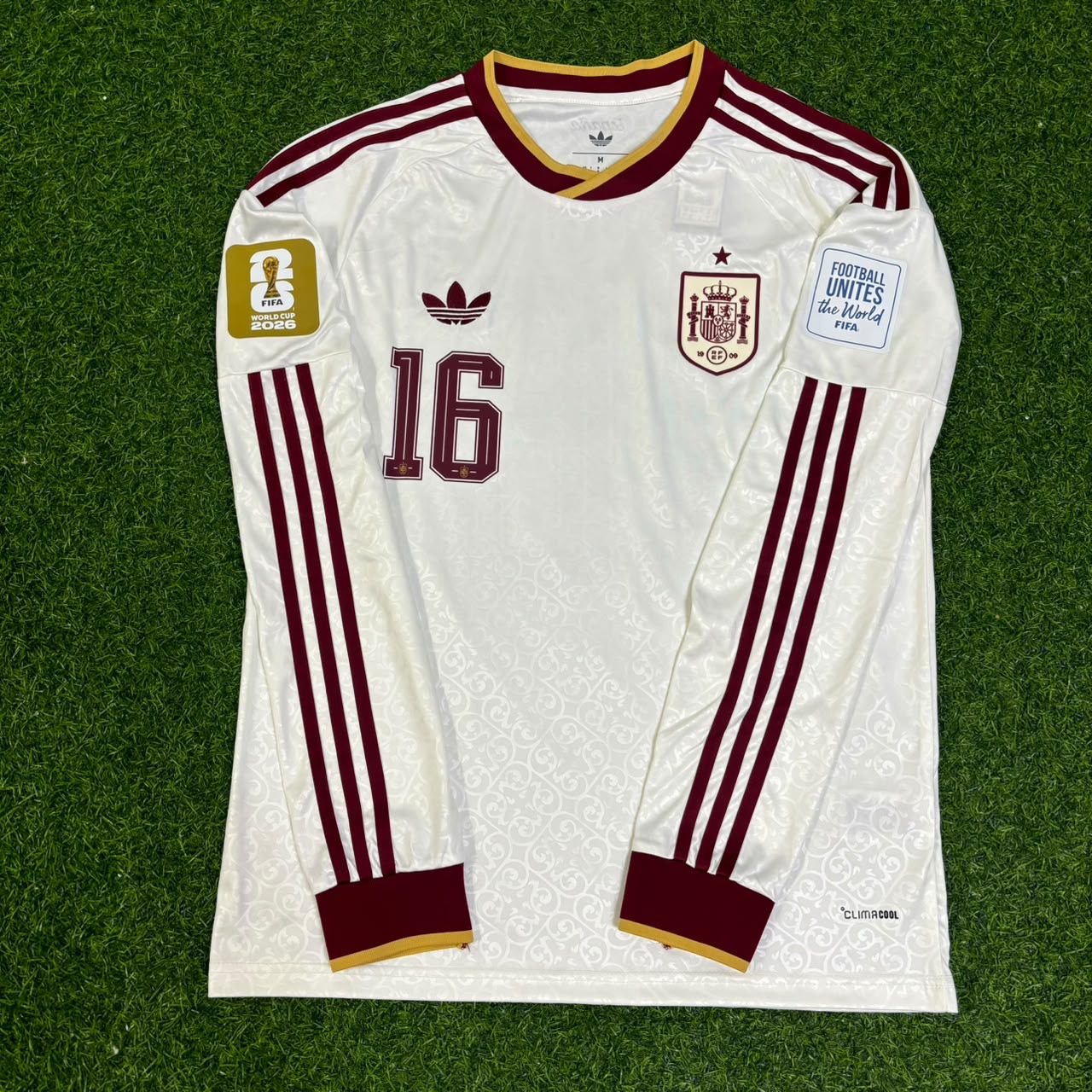 Rodri #16 Spain 2026 World Cup Away Long Sleeve Jersey Trikot Maillot
