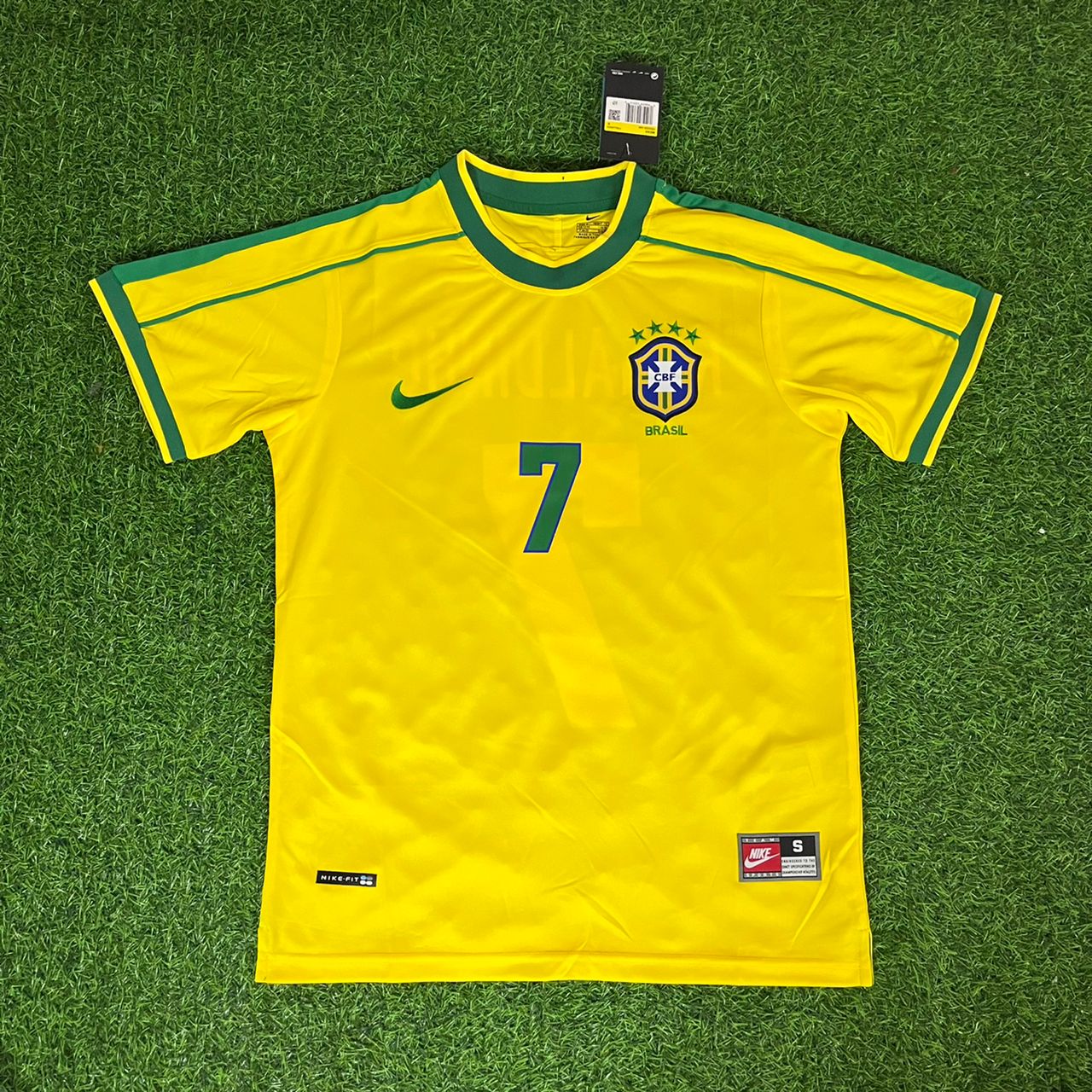 Ronaldinho Gaúcho 7 – Brasilien WM 1998 Gelbes Retro-Fußballtrikot Trikot Trikot Maillot Fußballtrikot