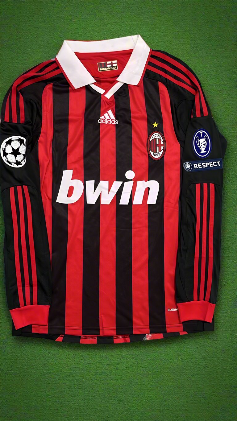 Ronaldinho Milan 2009 2011 Maillot rétro à manches longues Maillot Trikot Maglia
