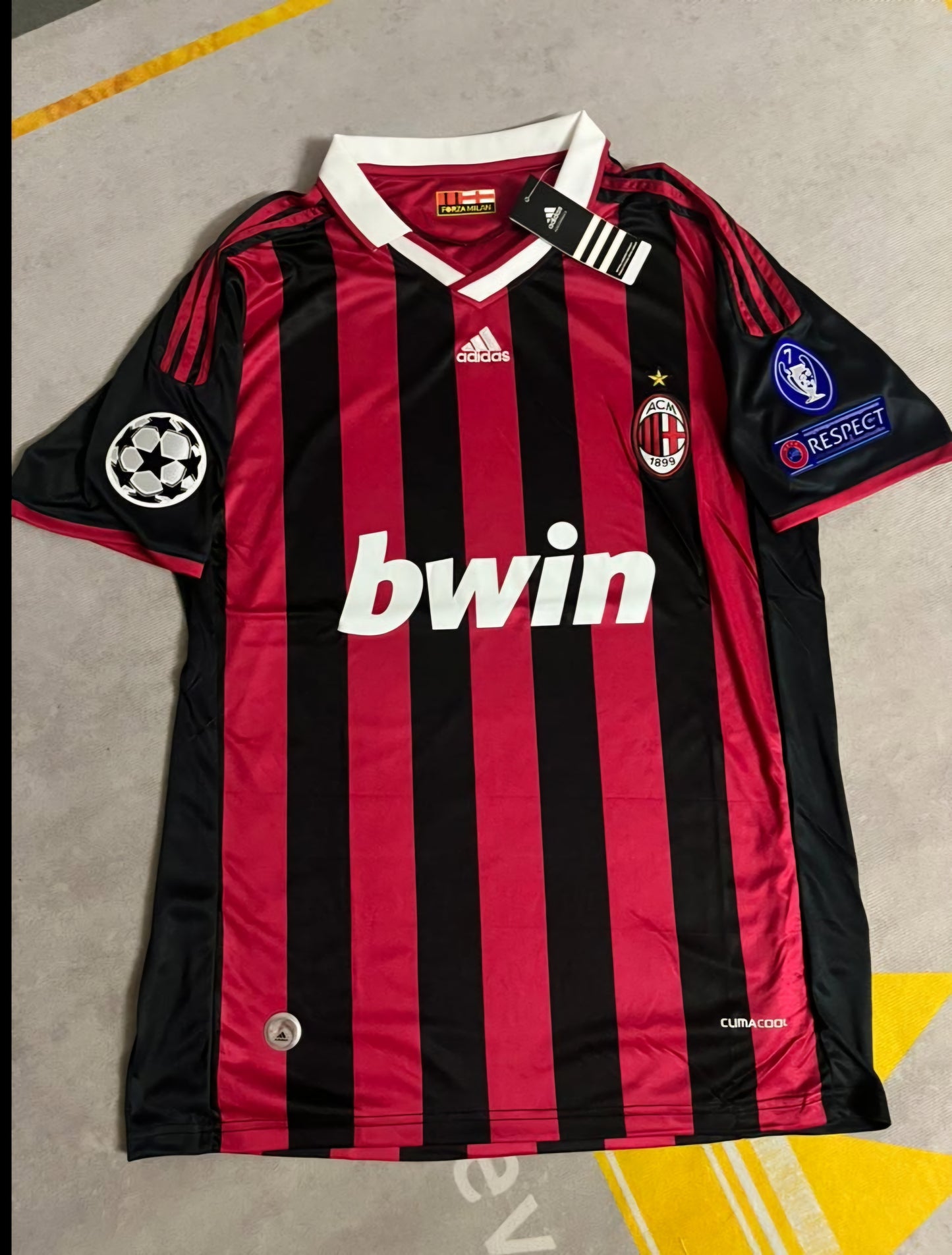 Ronaldinho Gaúcho 80 - AC Milan 2009 2010 Maillot Rouge Noir Maillot Trikot Maillot