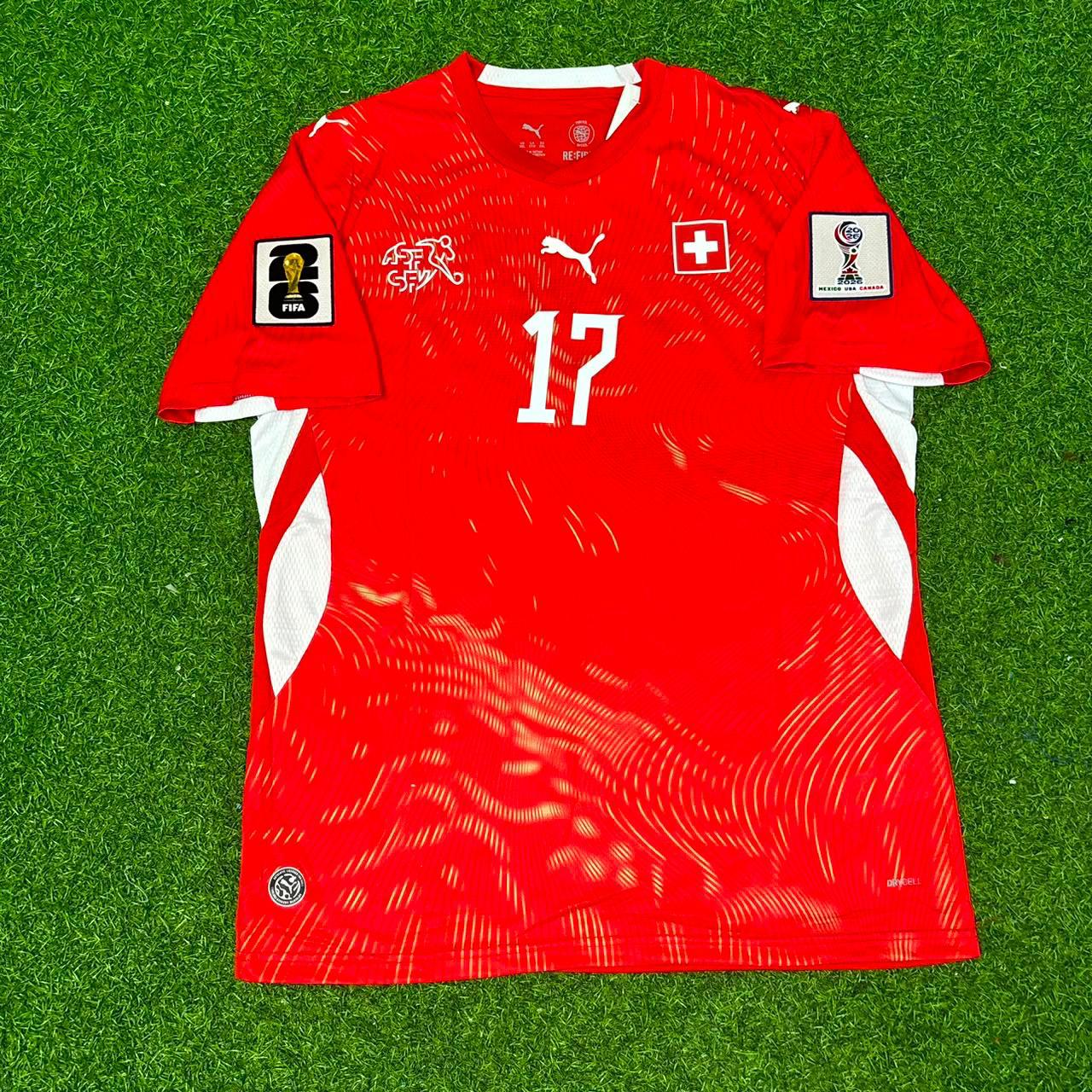 Ruben Vargas 17- Switzerland 2026 World Cup Kit Jersey Trikot Maillot